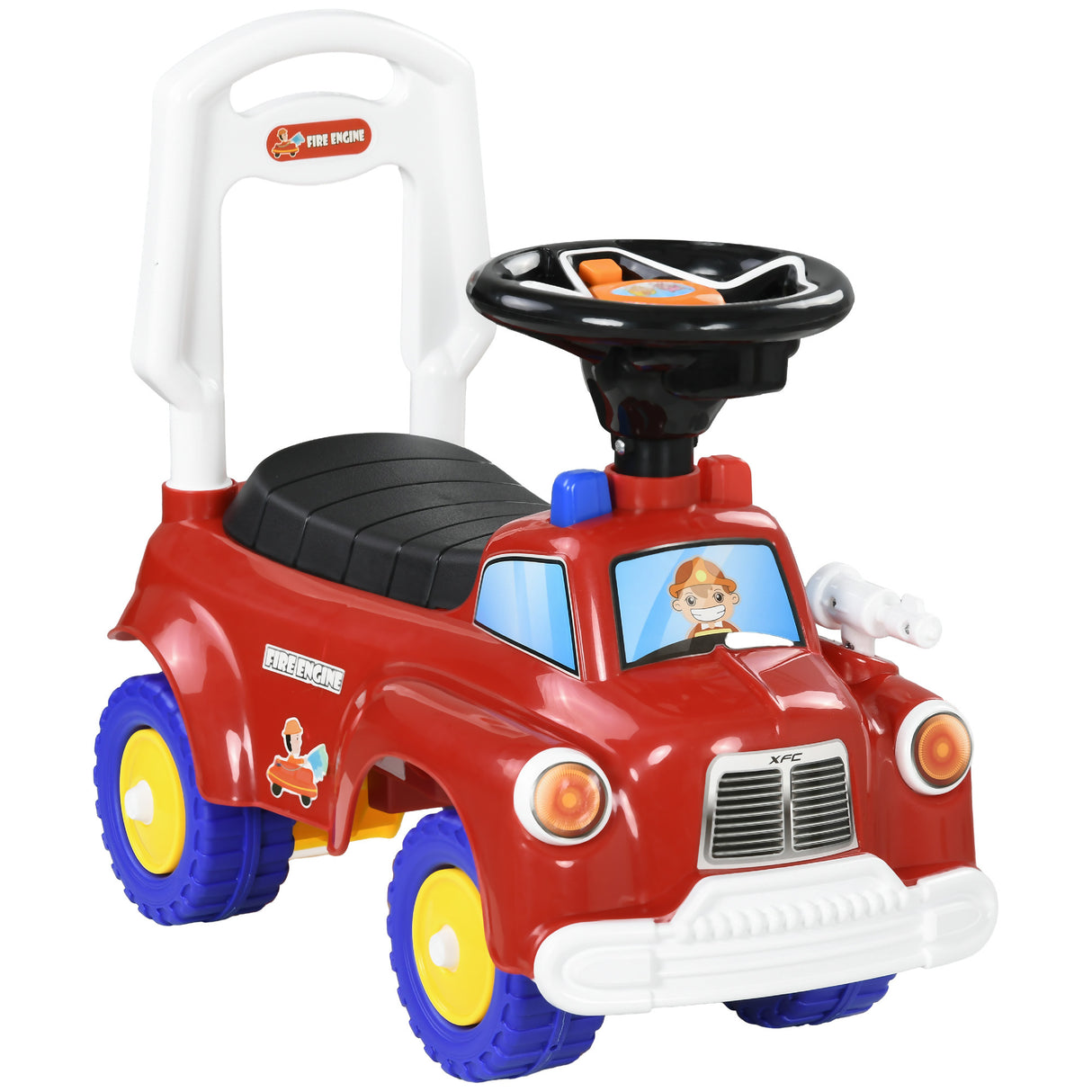 Toddler Fire Truck Ride-On Toy With Music Horn