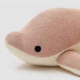 Peach Cotton Plush Knitted Dolphin Soft Toy - Omega Lifestyles