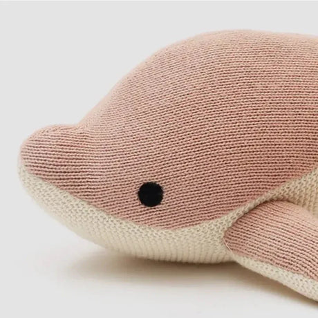 Peach Cotton Plush Knitted Dolphin Soft Toy - Omega Lifestyles