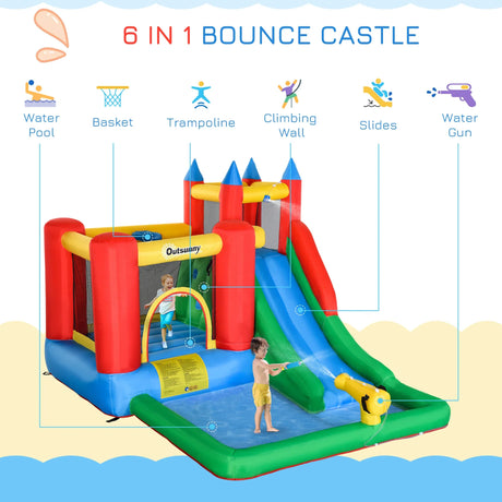 Inflatable Kids Bounce House Water Slide With Pool - Omega Lifestyles