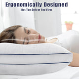 Set of 2 Soft Down Alternative Bed Pillows Standard Size - Omega Lifestyles
