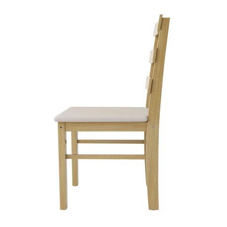 Solid Wood Natural Finish Dining Table And Chair Set - Omega Lifestyles