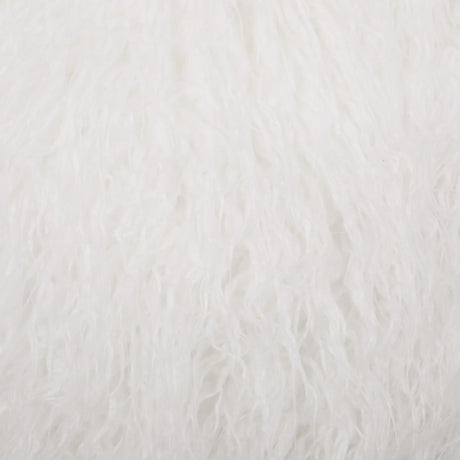 Rounded Faux Fur Foam Filled Bean Bag Chair - Omega Lifestyles