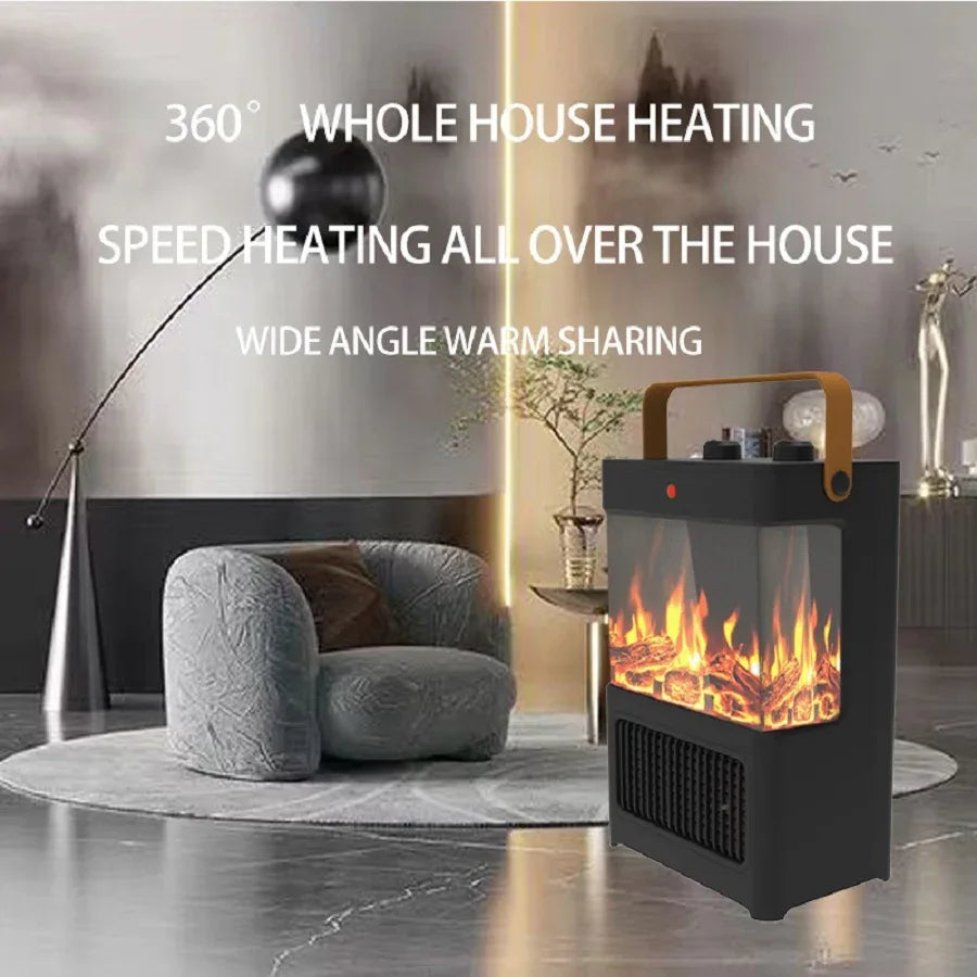 Portable Electric Freestanding 1500W Indoor Fireplace Heater - Omega Lifestyles