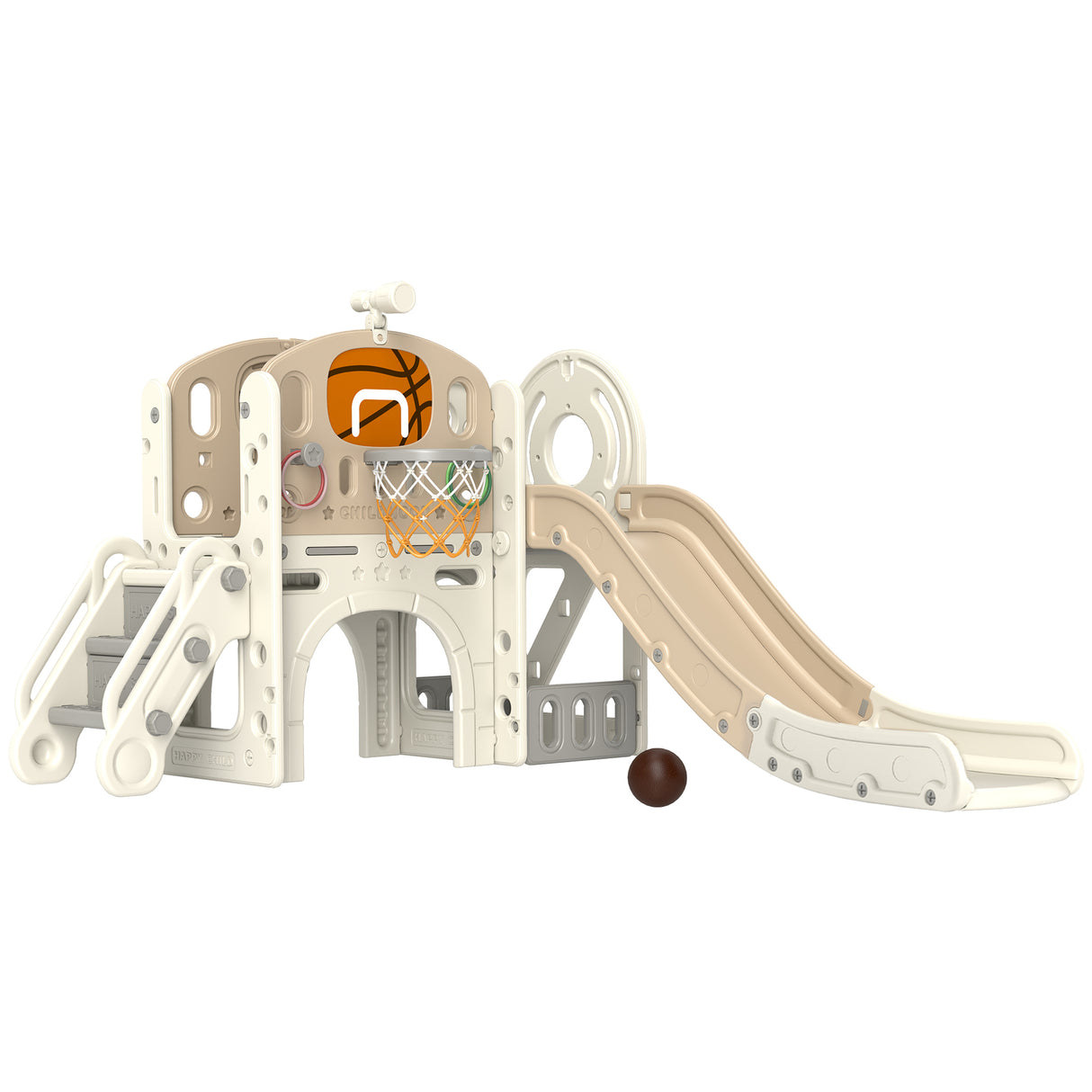 7-in-1 Indoor Toddler Slide Playset With Climber