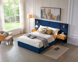 Queen Modern Velvet Upholstered Platform Bed Frame - Omega Lifestyles