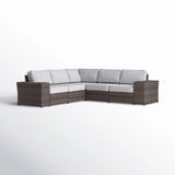 Reversible Outdoor Wicker Patio Sectional Sofa With Cushions