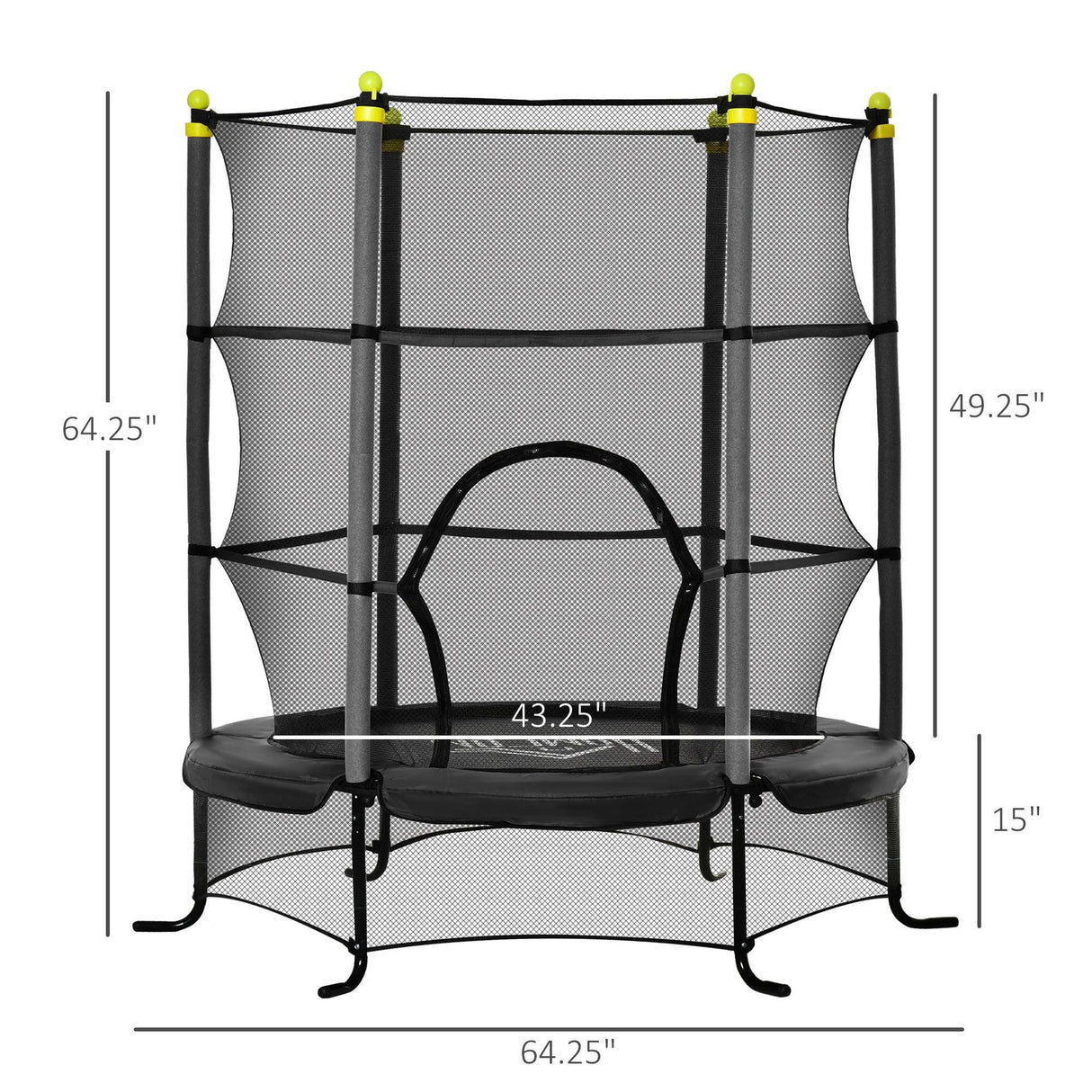Kids Mini Spring-Free Safety Enclosure Indoor Trampoline - Omega Lifestyles