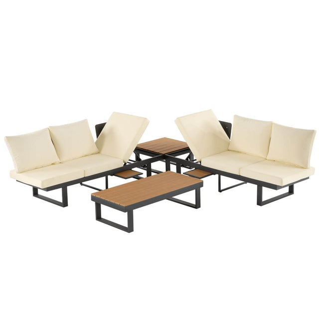 Adjustable Reclining Outdoor Sectional Patio Furniture Set - Omega Lifestyles