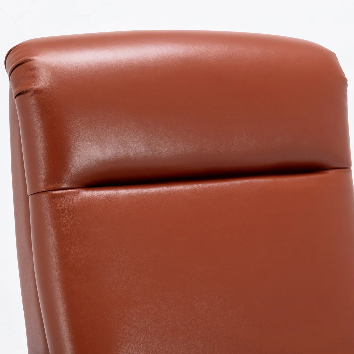 Medium-Firm Top Grain Leather Wood Arm Push Back Recliner - Omega Lifestyles