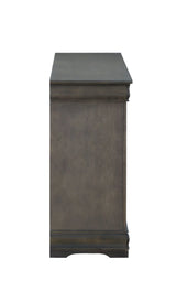 Dark Gray Synthetic Wood Six-Drawer Dresser - Omega Lifestyles