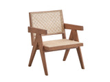 3-Piece Solid Wood Rattan Accent Chair And End Table Set - Omega Lifestyles