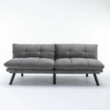 Light Grey Upholstered Convertible Foam Sofa Bed Twin - Omega Lifestyles