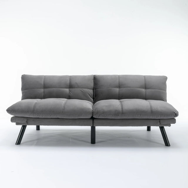 Light Grey Upholstered Convertible Foam Sofa Bed Twin - Omega Lifestyles