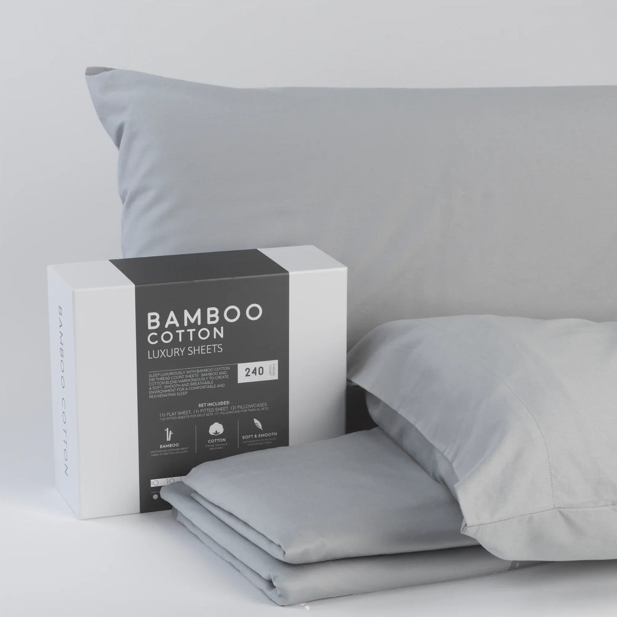 King Soft Bamboo Cotton 240 Thread Count Sheet Set - Omega Lifestyles