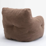 Soft Teddy Fabric Tufted Foam Bean Bag Chair Coffee - Omega Lifestyles
