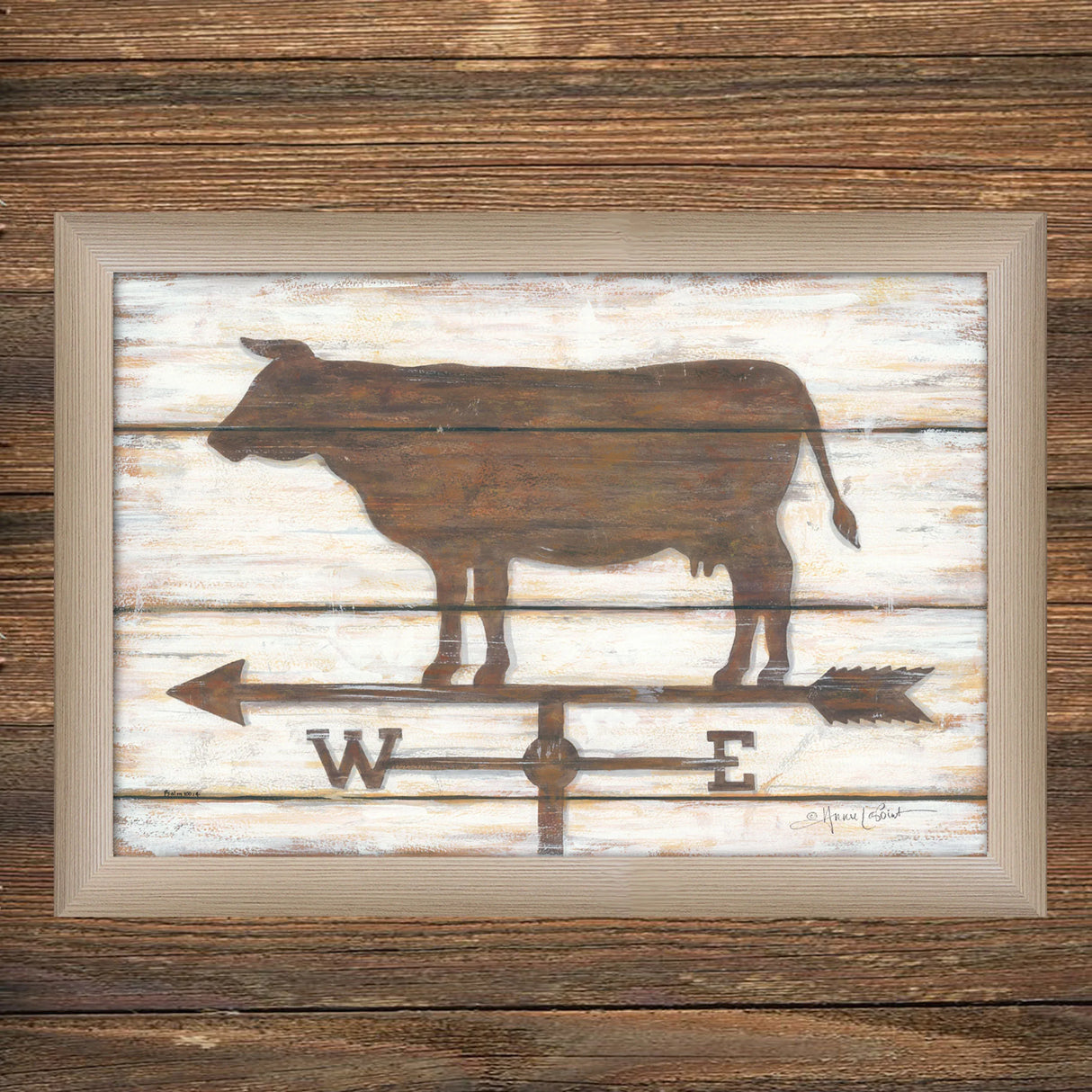 Farmhouse Cow Multicolor Printed Wall Art Poster - Omega Lifestyles