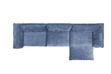 Modular L-Shaped 3-Seat Blue Sectional Couch - Omega Lifestyles