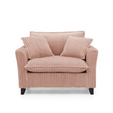 Corduroy Foam Lazyman Single-Person Sofa Chair Pink - Omega Lifestyles