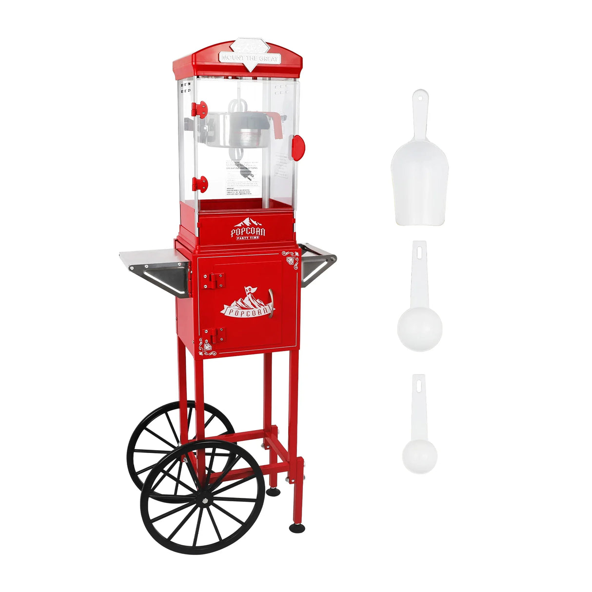 Portable 10 Oz Kettle Popcorn Machine With Cart - Omega Lifestyles