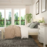 King Solid Wood Platform Bed Frame With Headboard - Omega Lifestyles