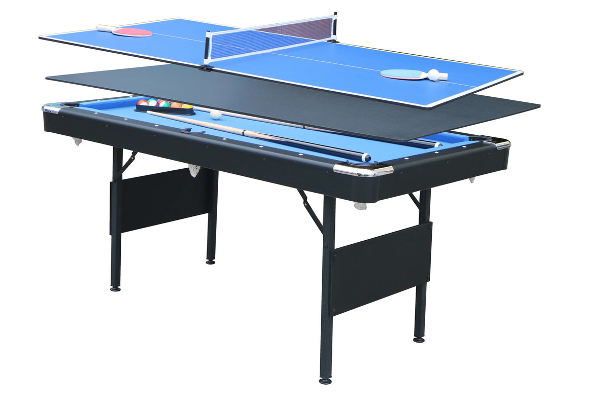 3-In-1 Multifunctional Pool Billiard Table With Tennis - Omega Lifestyles