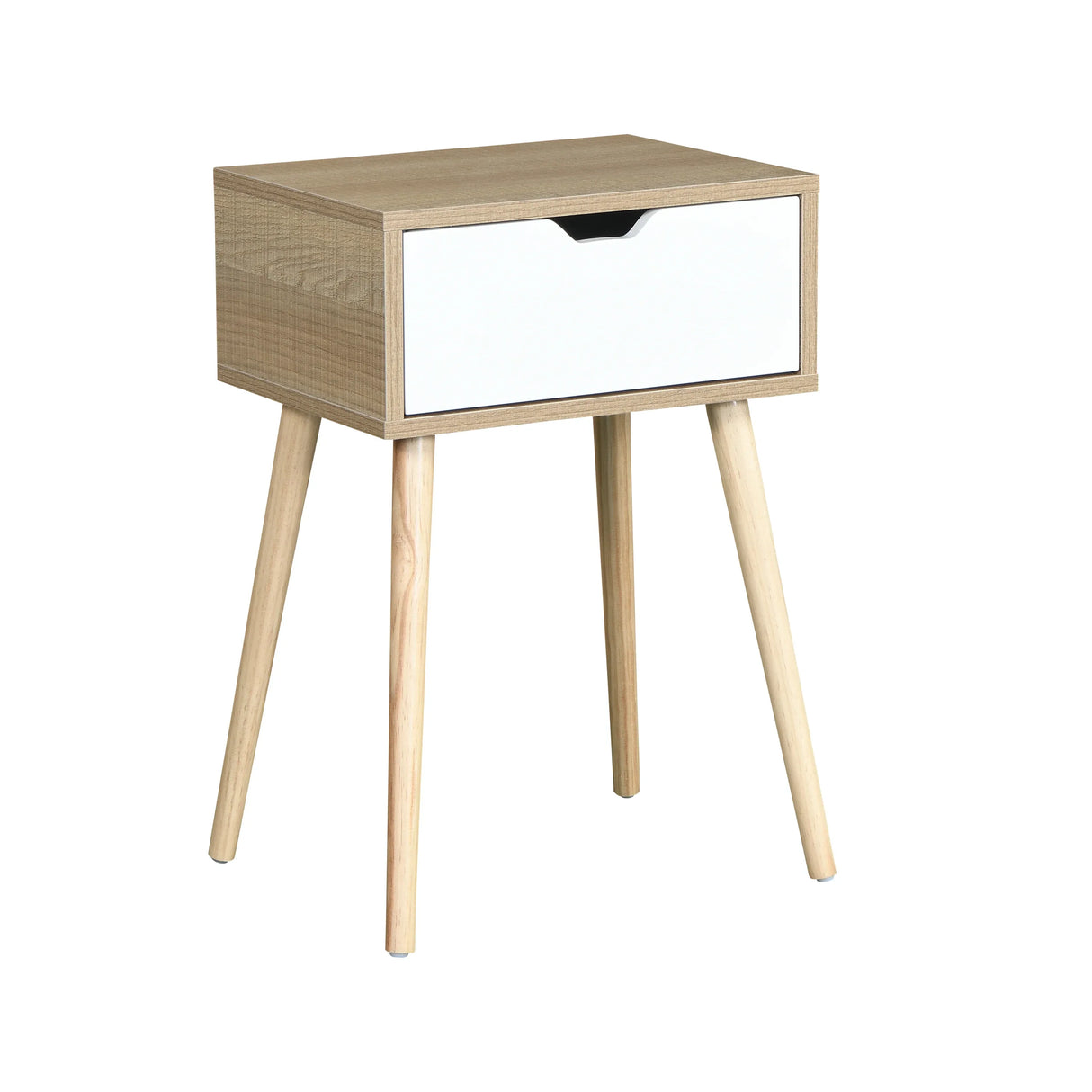 Mid-Century Modern MDF Side Table With Drawer - Omega Lifestyles