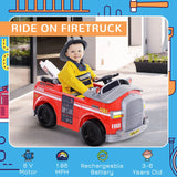 Electric Ride-On Fire Truck Vehicle With Remote Control - Omega Lifestyles