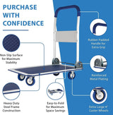 Heavy-Duty Folding Steel Platform Hand Truck Cart - Omega Lifestyles