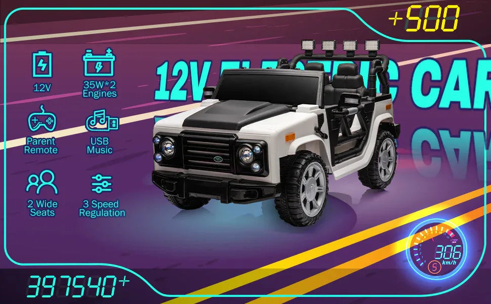 Battery-Powered Four-Wheel Drive Kids Ride-On Car With Remote - Omega Lifestyles