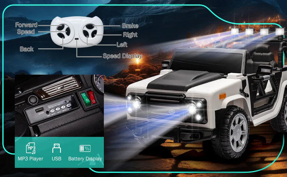 Battery-Powered Four-Wheel Drive Kids Ride-On Car With Remote - Omega Lifestyles