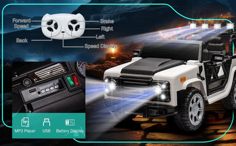 Battery-Powered Four-Wheel Drive Kids Ride-On Car With Remote - Omega Lifestyles