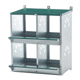 Galvanized Steel 4-Compartment Wall Mount Nesting Box