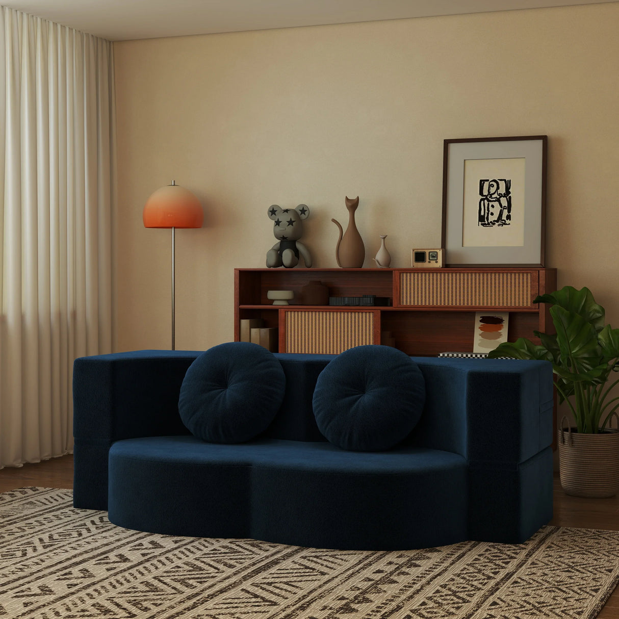 Compressible Soft Foam Foldable Sleeper Sofa Bed With Pillows - Omega Lifestyles