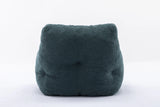 Soft Teddy Fabric Tufted Foam Bean Bag Chair Green - Omega Lifestyles