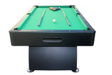 7-Inch Foldable Black Green Pool Table With Accessories - Omega Lifestyles