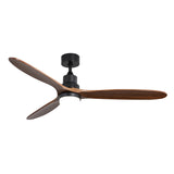 60-Inch Energy-Efficient Walnut Blade Ceiling Fan With Light