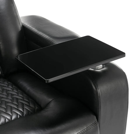 Power Reclining PU Leather Home Theater Recliner Chair - Omega Lifestyles