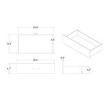 Transitional Blue LED Lighting Solid Wood Dresser - Omega Lifestyles