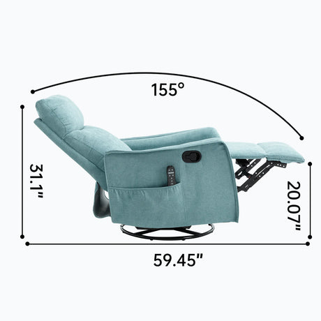 Heat Massage Medium-Firm Manual Recliner Chair - Omega Lifestyles