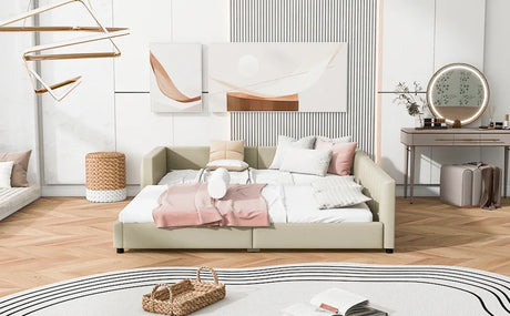 Queen Twin XL Upholstered PU Leather Platform Bed Set - Omega Lifestyles