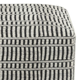 Square Woven Indoor Outdoor Fabric Pouf With Support - Omega Lifestyles