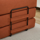 Corduroy Folding Sofa Bed With Foam Mattress And Pillows - Omega Lifestyles