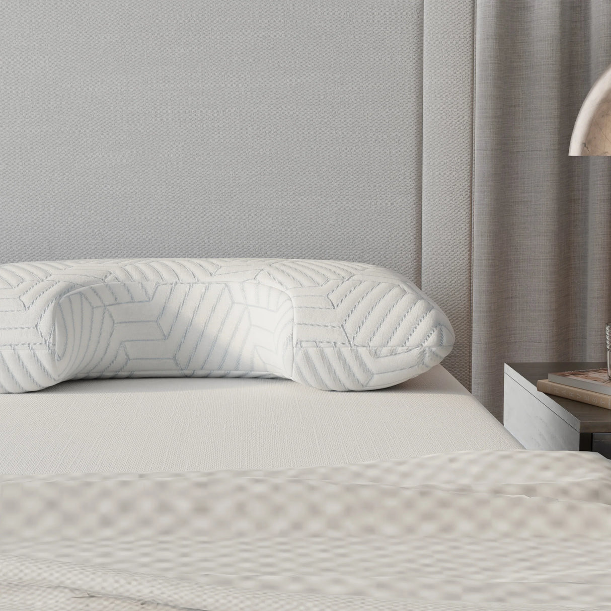 Cooling Curve Ergonomic Contour Neck Support Pillow - Omega Lifestyles