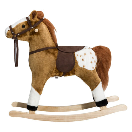 Kids Plush Rocking Horse Toy With Realistic Sounds - Omega Lifestyles