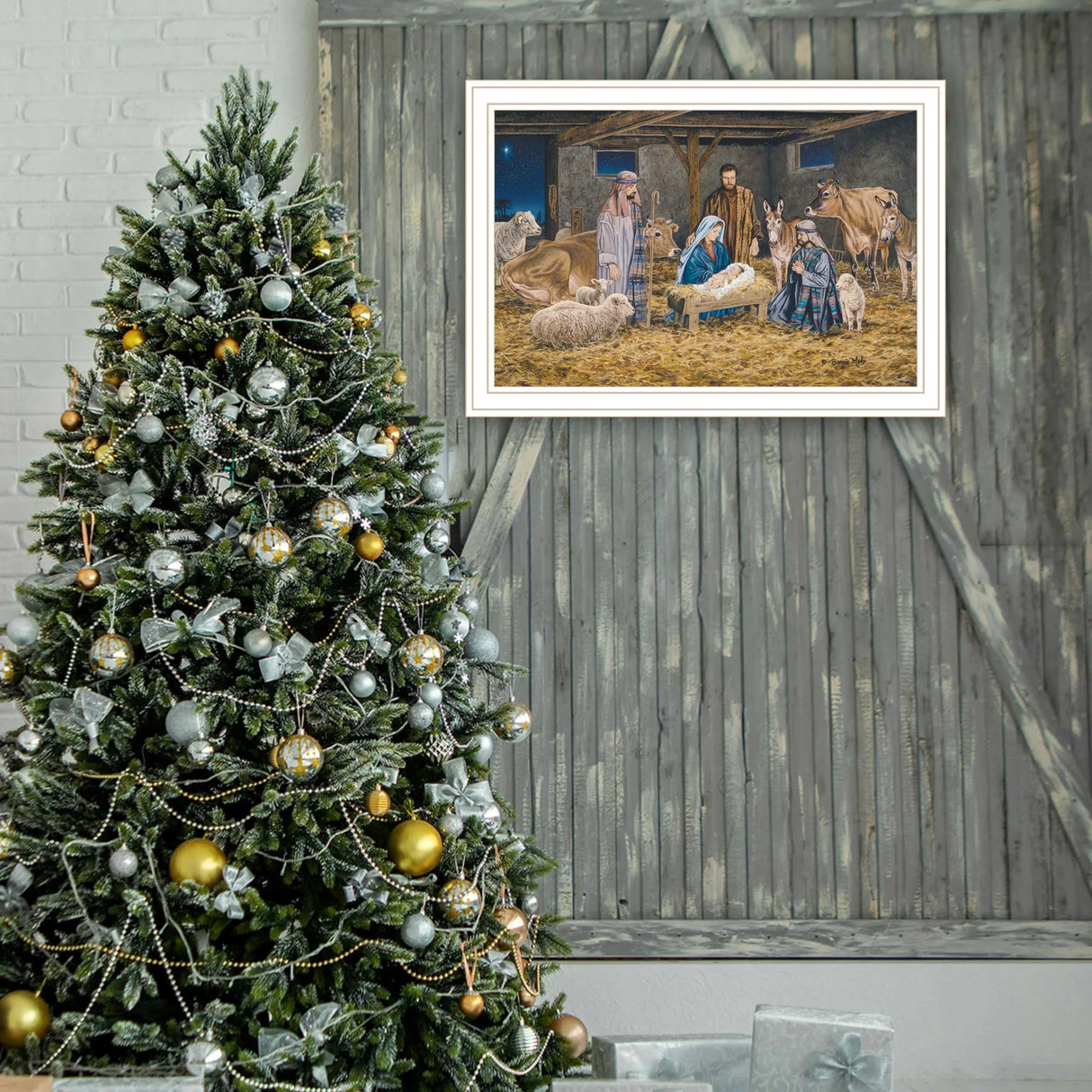 Framed The Birth Of Christ Nativity Wall Art - Omega Lifestyles