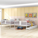 Full Over Full Solid Wood Bunk Bed With Drawers - Omega Lifestyles