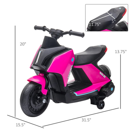 Electric Pink Kids Motorcycle Ride-On Toy With Music - Omega Lifestyles