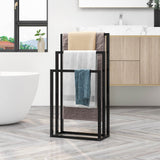 Chrome Finish Metal Free Standing 3-Tier Towel Rack - Omega Lifestyles