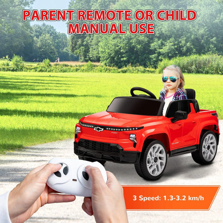 12V Licensed Chevrolet Silverado Kids Electric Ride-On Car - Omega Lifestyles